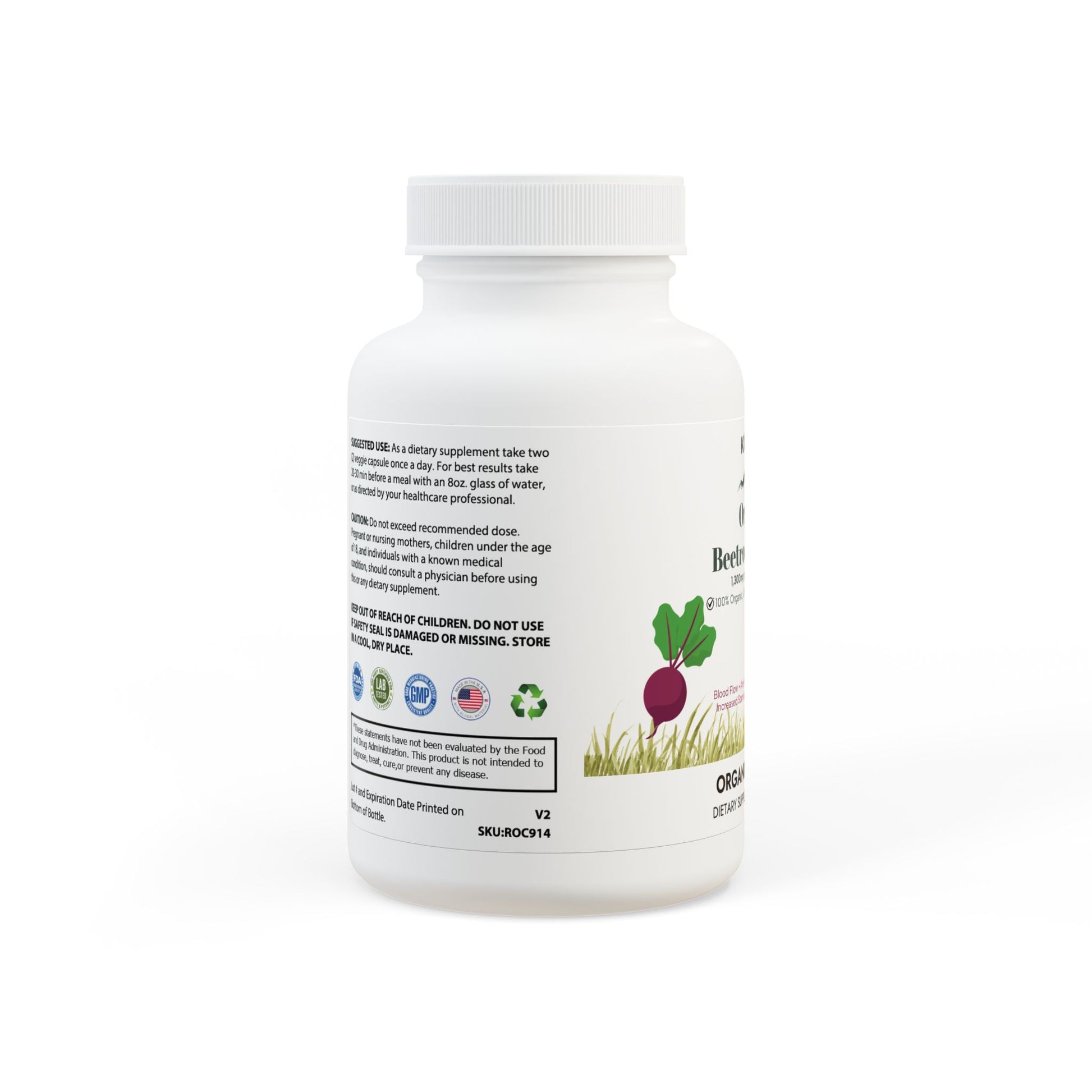 Organic Beetroot Powder (60 Capsules)