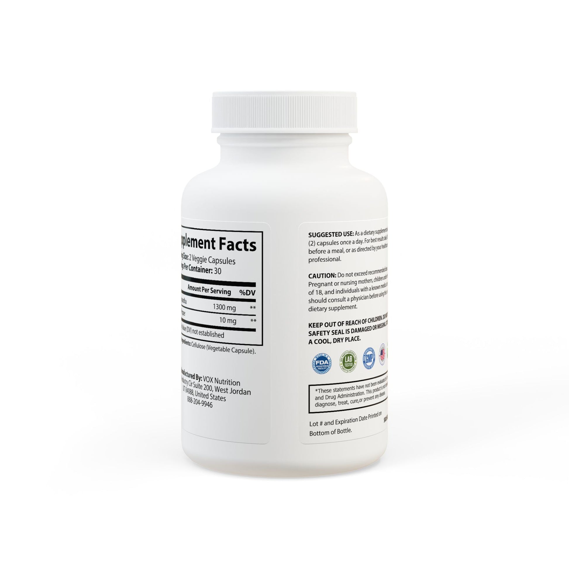 Ashwagandha & Black Pepper (60 capsules)
