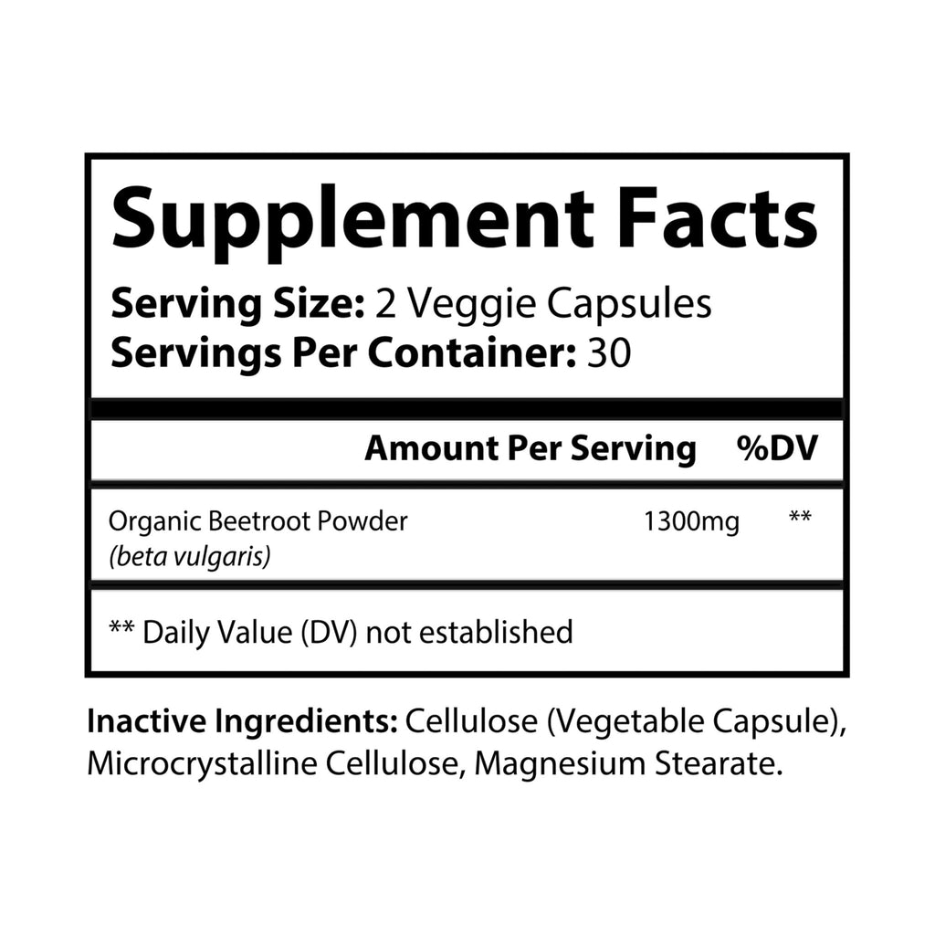 Organic Beetroot Powder (60 Capsules)